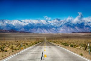 Driving through Owens Valley