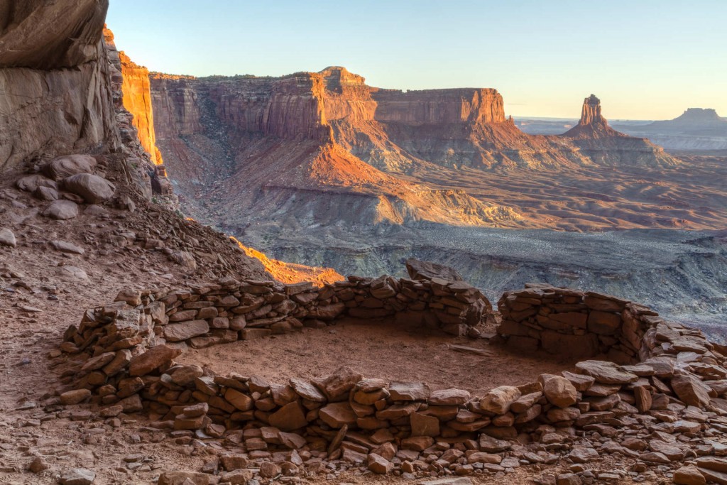 So-called 'False Kiva' archaeological site in Canyonlands National Park
