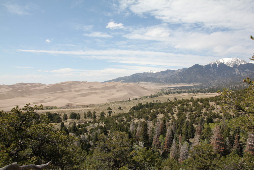 Where the Great Sand Dunes and mountains meet
