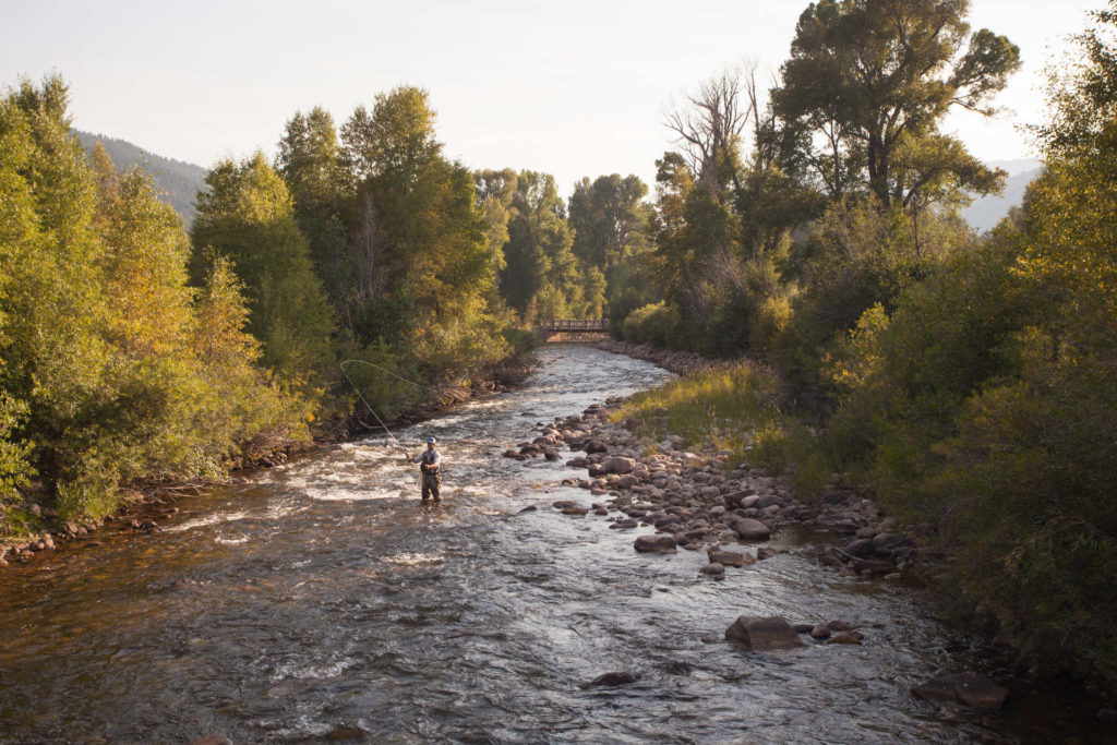 Fly fishing at Blue Sky Utah