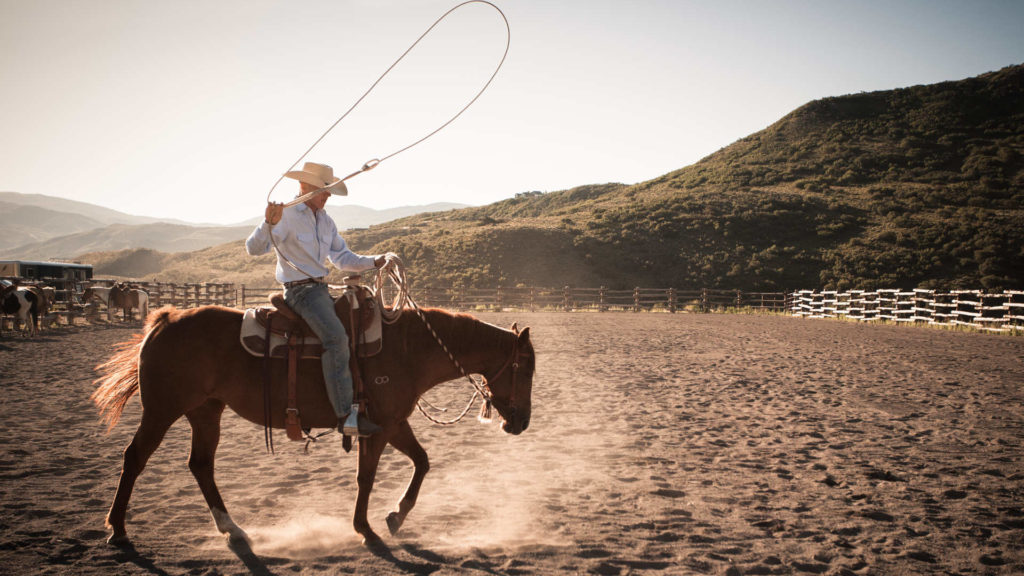 Roping at Blue Sky Utah