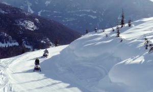 Snowmobiles at The Lodge at Blue Sky