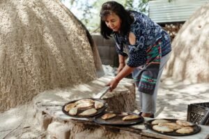 Taos Pueblo Bread Baking