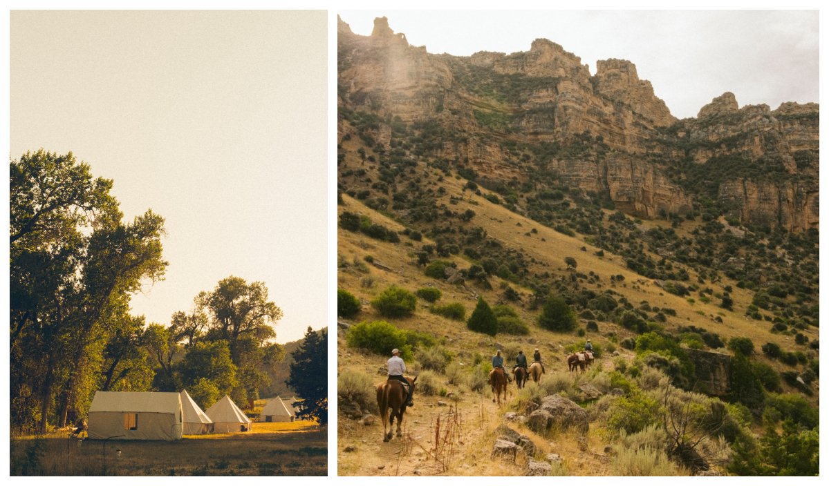 Safari-style camp at Paintrock Canyon